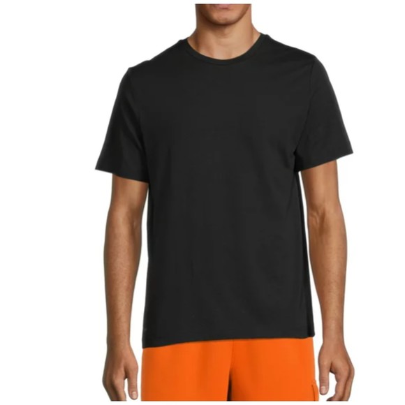 Active T-Shirt XL Men's Solid Black ATHLETIC WORKS Short Sleeve Tri Blend - Picture 2 of 7